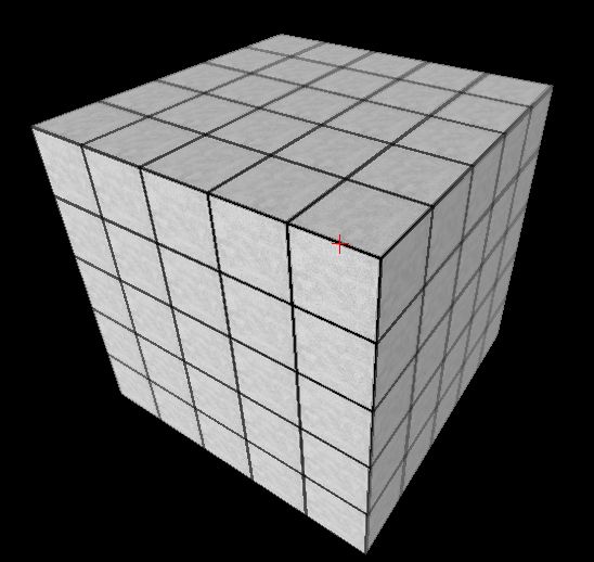 Consider an array of 5x5x5 blocks